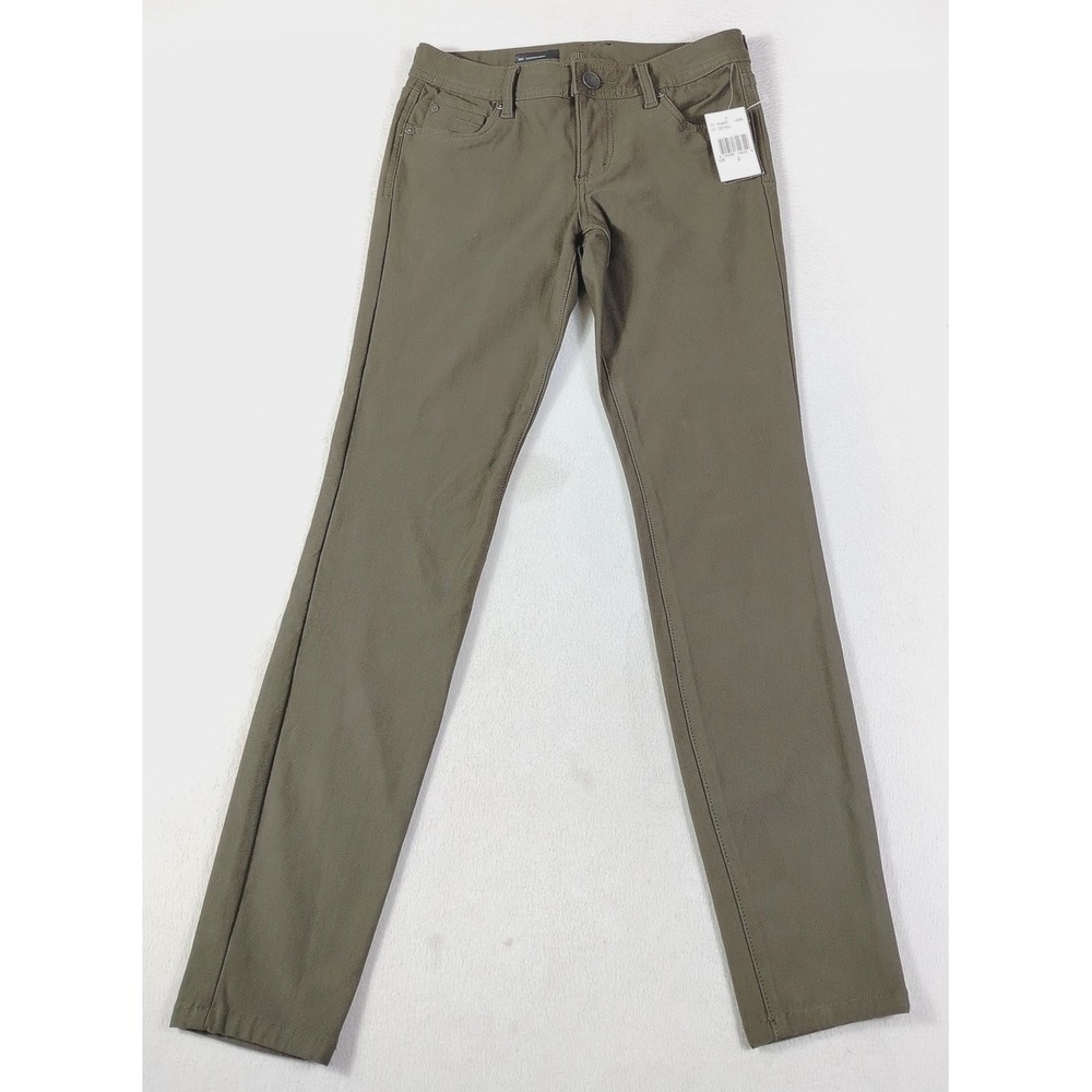 KUT From The Kloth Mia Toothpick Skinny Jeans Womens‎ 2 Green Mid Rise Stretch